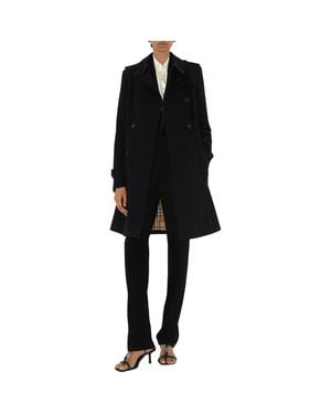 Burberry Mid-Length Chelsea Heritage Trench Coat - Black