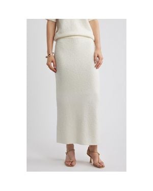 Nordstrom Bouclé Sweater Skirt - White