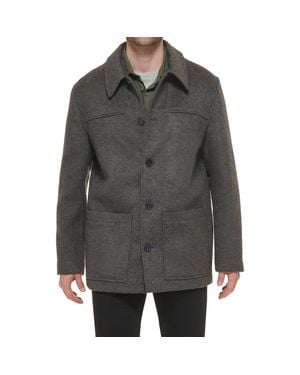 Cole Haan Wool Blend Coat - Gray