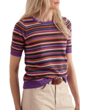 Seasalt Cornwall Lawn Striped Sweater - Red