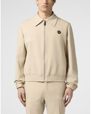 Philipp Plein Coster Jacket Tennis Society - Natural