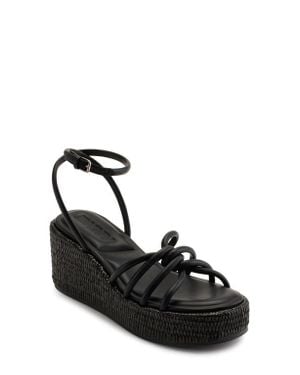 DKNY Cyrilla Wedge Platform Sandal - Black