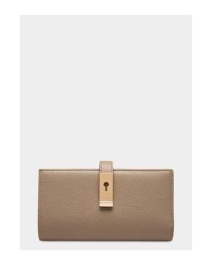 Bally Lock Me Long Wallet - Natural