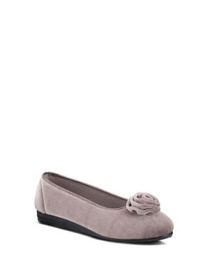 Flexus by Spring Step Roseloud Velvet Slipper - Gray