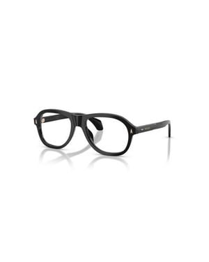 Moncler 55Mm Rectangle Optical Glasses - Black