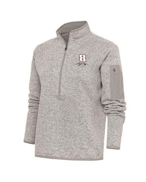 Antigua Kyle Busch Fortune Half-Zip Pullover Sweater - Gray