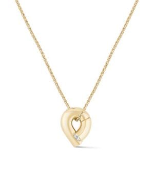 Tabayer Oera Diamond Bezel Pendant Necklace - Metallic