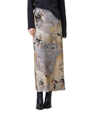 AllSaints Bryony Maxi Slipskirt - Black