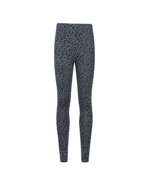 Mountain Warehouse Talus Leopard Print Thermal Leggings - Blue