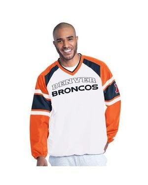 Starter Denver Broncos Infield Play Raglan Pullover Jacket - Red