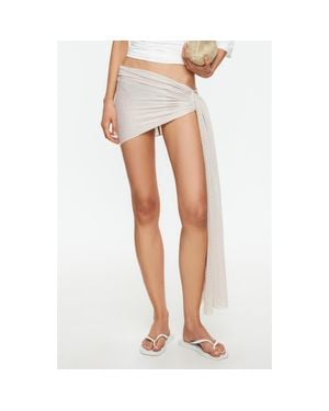 Lioness Merci O-Ring Side Sash Miniskirt - White