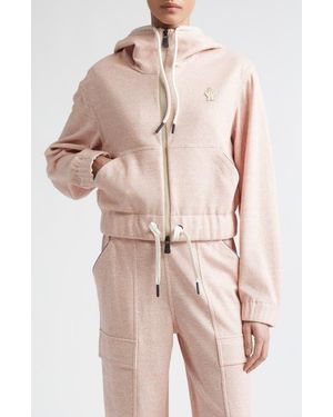 Moncler Zip-Up Hoodie - Pink