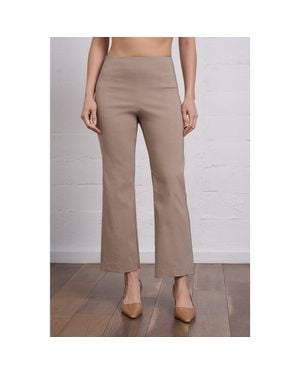 Franne Golde All-Season Kick Flare Stretch Pull-On Pant - Brown