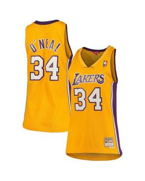 Mitchell & Ness Shaquille O'Neal Los Angeles Lakers 1999/00 Hardwood Classics Swingman Jersey - Yellow