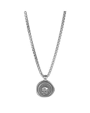 Degs & Sal Sterling Memento Mori Medallion Necklace At Nordstrom - White