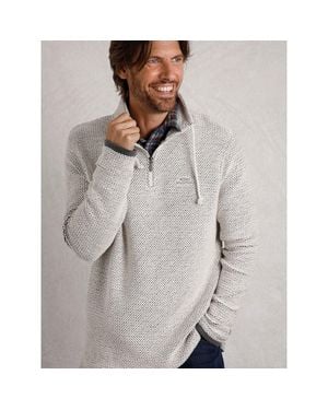 Weird Fish Cruiser 1/4 Zip Macaroni Sweatshirt - Gray