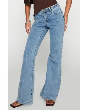 Princess Polly Magic Mirror Mid Rise Bootcut Jeans - Blue
