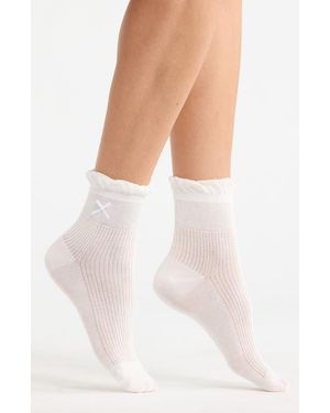 Casa Clara Nico Quarter Crew Socks - White