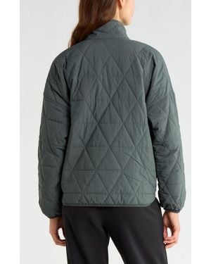 Zella Compass Quilted Packable Jacket - Green