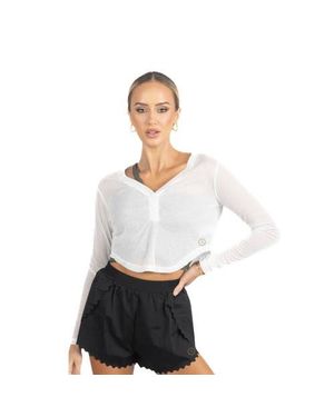 Akalia Chloe Romantic Scalloped Detailing Shorts - White