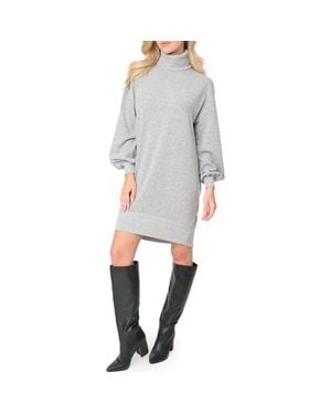 Gibsonlook Long Sleeve Sweater Dress - Gray