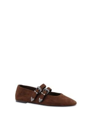 Shu Shop Albany Faux Leather Flat - Brown