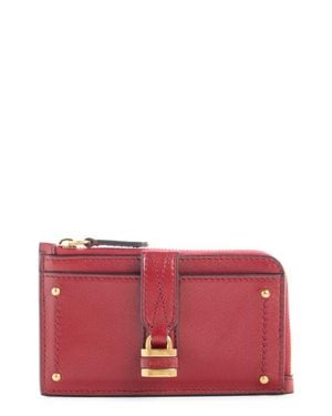 Chloé Small Paddington Leather Zip Wallet - Red