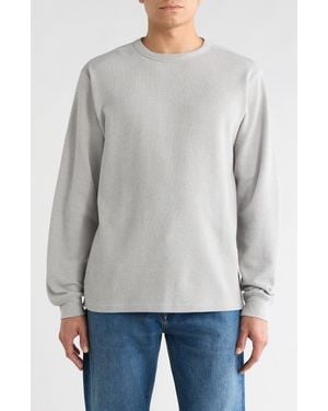 Roark Well Worn Cotton Blend Thermal Sweatshirt - Gray