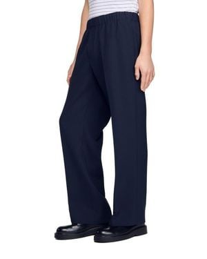 Sandro Wide-Leg Pants - Blue