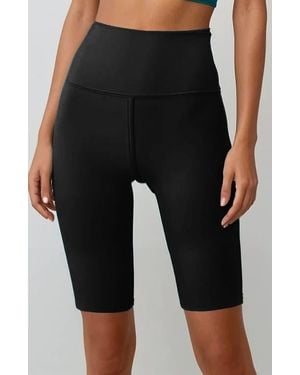 Calypsa Tummy Control Long Bike Swim Shorts - Black