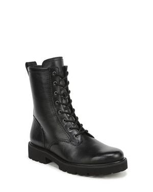 Franco Sarto Safira Leather Combat Boot - Black