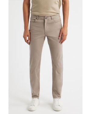 Bugatchi Preston Straight Leg Five Pocket Pants - Natural