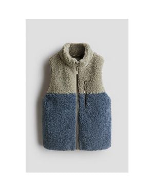 H&M Teddy Fleece Vest - Blue
