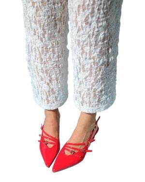 Prologue Shoes Magra Pointed-Toe Slingback Stiletto - Blue