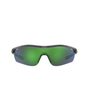 Under Armour 99Mm Mirrored Shield Sport Sunglasses - Green