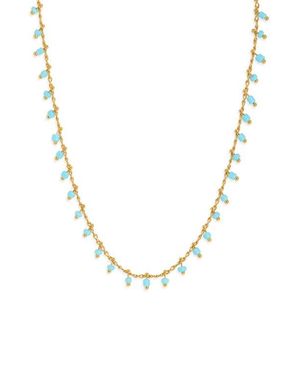 Madewell Enamel Chain Choker Necklace - Metallic