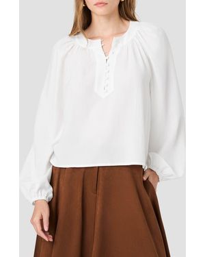 French Connection Half Placket Shirt - White