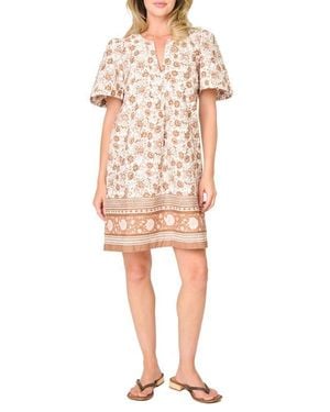 Gibsonlook Cabana Vine Border Print Shift Dress - Multicolor