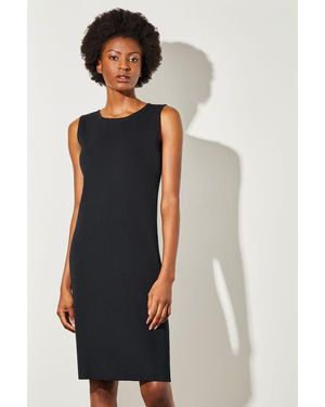 Ming Wang Crew Neck Tank Knit Dress - Blue