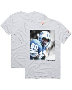 Homage Barry Sanders Detroit Lions Pay Tri-Blend T-Shirt - White