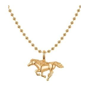 MADE BY MARY Fire Horse Bead Chain Necklace - Metallic