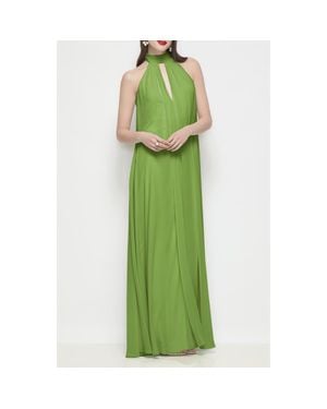The Dessy Group Lina Halter Neck Maxi Gown - Green