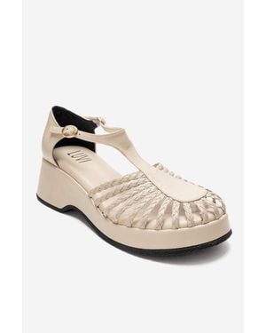 Prologue Shoes Barry Woven Wedge Sandal - Natural