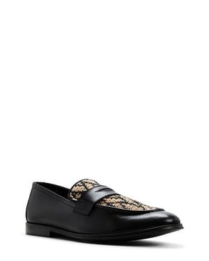 ALDO Fano Leather Penny Loafer - Black