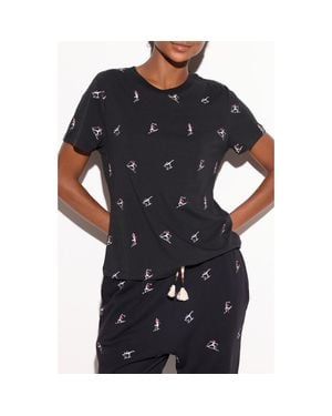 Spiritual Gangster Namaski Fairfax Embroidered T-Shirt - Blue