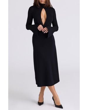 House Of Cb Lois Long Sleeve Sweater Bodysuit - Black