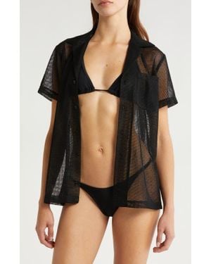 Solid & Striped The Dahlia Cover-Up Top - Black