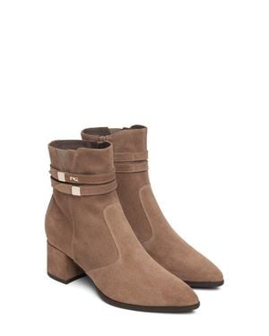 Nero Giardini Block Heel Bootie - Brown