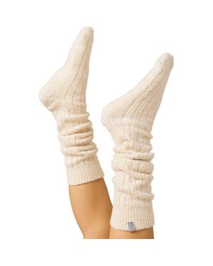 Softies Marshmallow Slouchy Socks With Grippers - Natural
