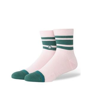 Stance Boyd Cotton Blend Quarter Socks - Pink